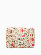 Embroidered Fold Cover Clutch