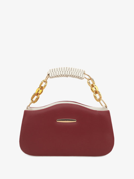 Colourblocked Structured Handheld Bag