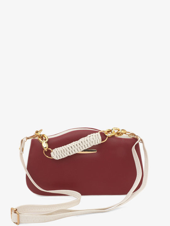 Colourblocked Structured Handheld Bag